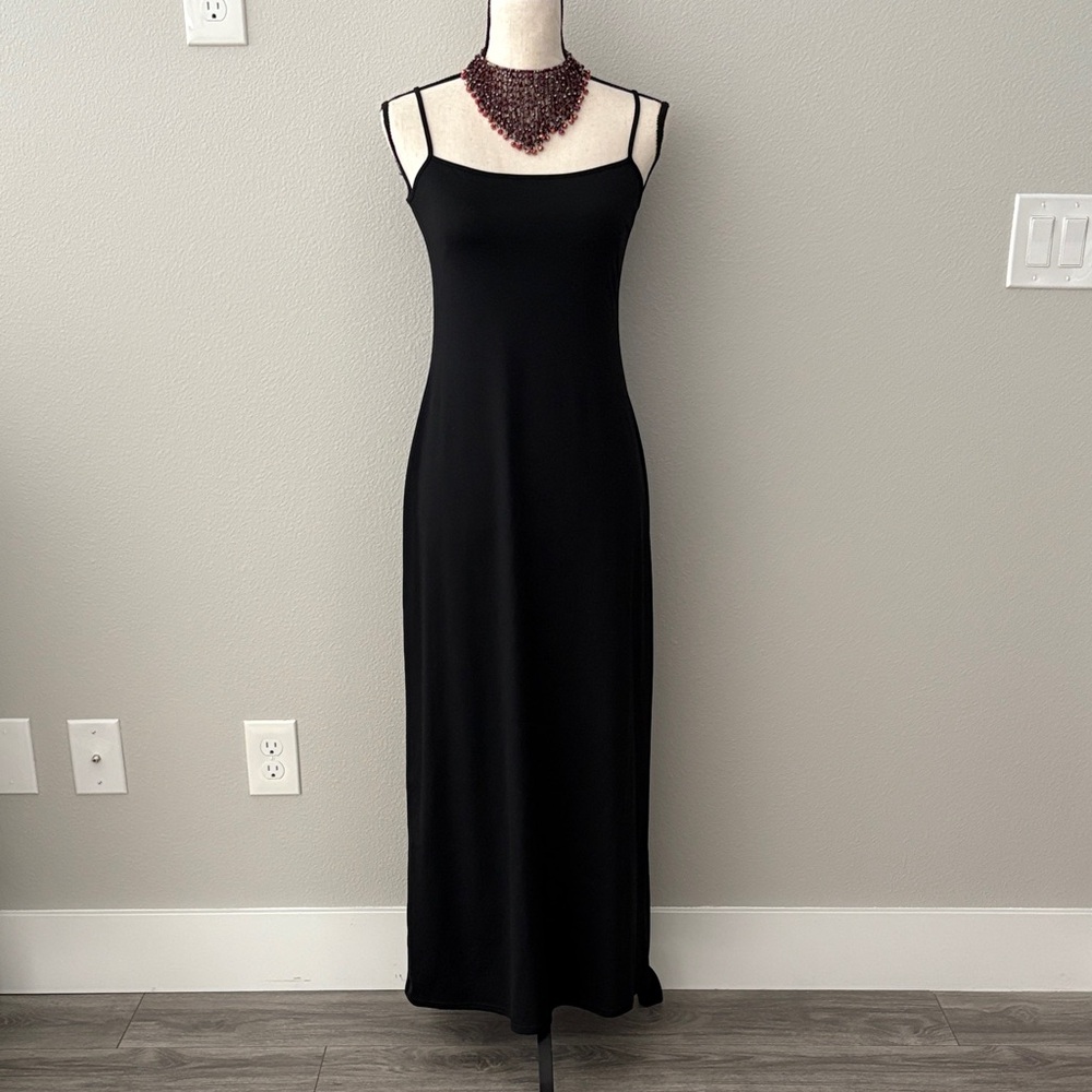 Anne Fontaine Elegant Black Maxi Dress 38